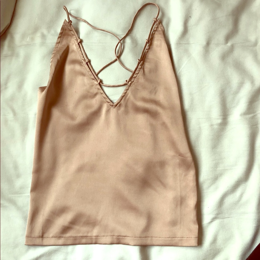 Sabo skirt champagne backless top size small